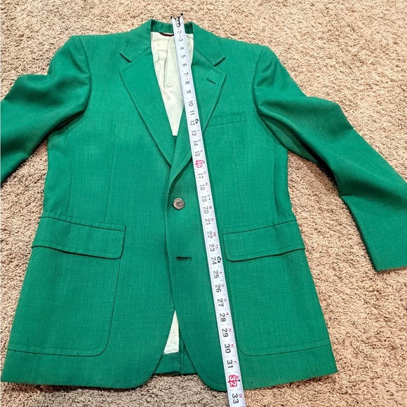 Hart Schaffner Marx Jack Nicklaus Golf Masters VINTAGE Green Blazer 35 R - Picture 9 of 11
